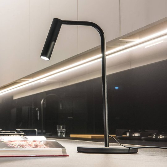 SLV Karpo LED-bordslampa med dimmer, svart