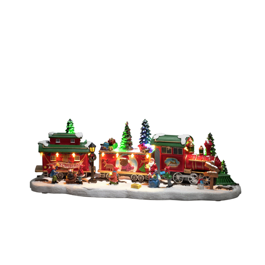Juldekoration, tåg, 19 LED (Flerfärgad)