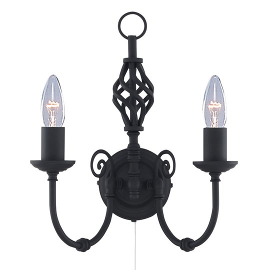 Svart vägglampa ZANZIBAR