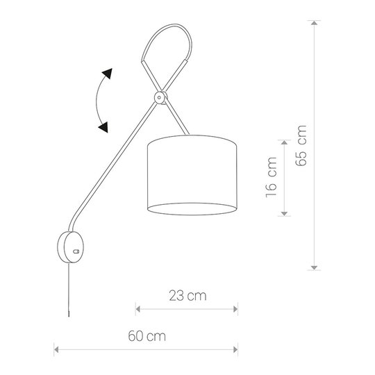 Vägglampa Viper med flexibelt stativ, svart