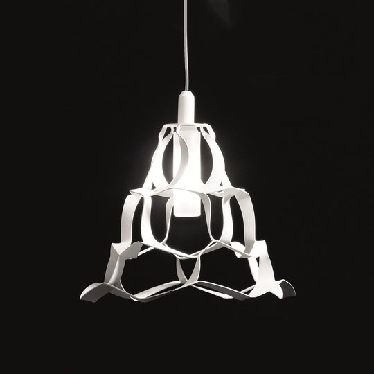 Vit hänglampa Anais, 22 cm