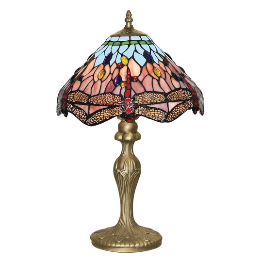 Taklampa DRAGONFLY i magisk Tiffany-stil