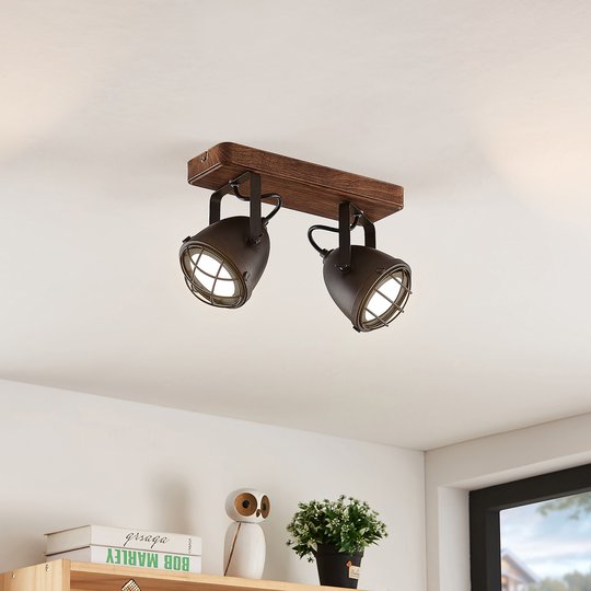 Lindby Adeon LED-taklampa, 2 lampor