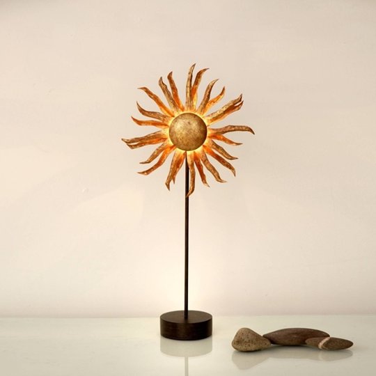 Gyllene LED-bordslampa Sol