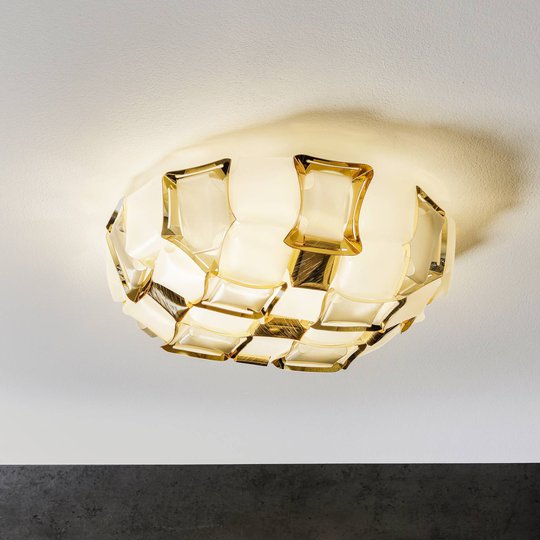 Slamp Mida vägglampa, 50 cm, vitt guld
