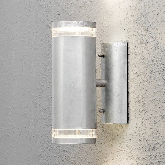 Utomhusvägglampa Modena 2 lampor grå