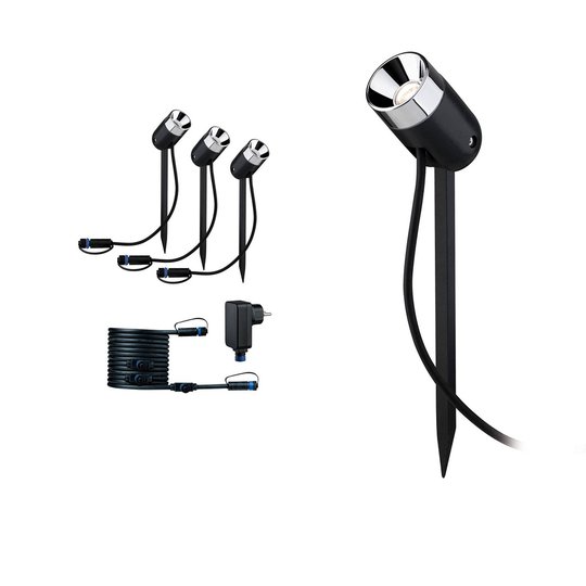 Paulmann Plug & Shine markspettslampa Pike 3-pack