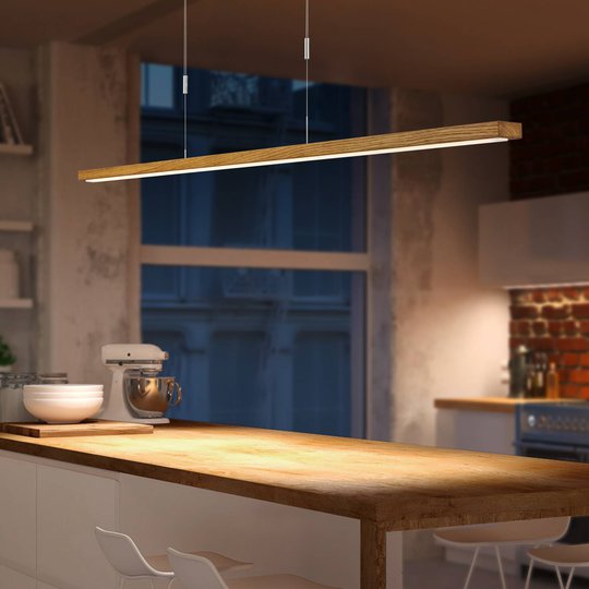 BANKAMP Tulsa LED-hänglampa ek downlight 100 cm