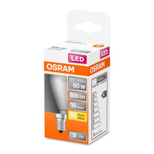 OSRAM Classic P LED-lampa E14 7,5 W 2 700 K matt