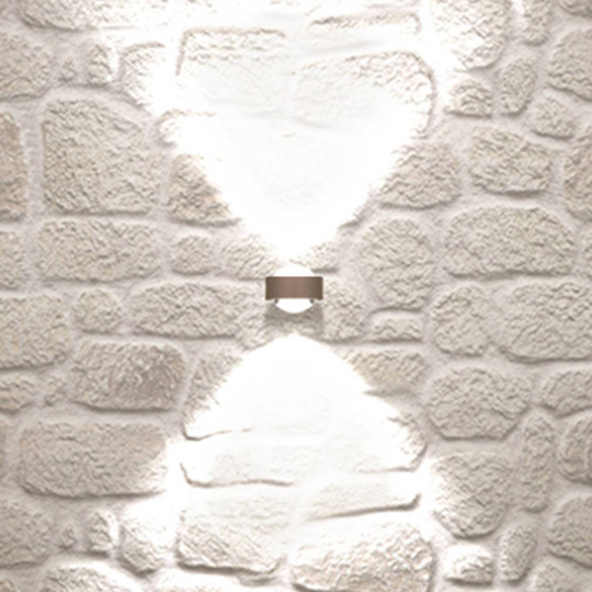 Puk Mini Wall LED 2x8W lins klar, nickel matt