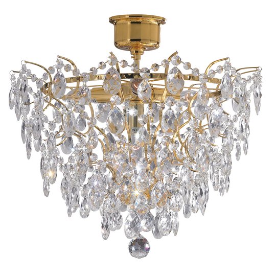 Taklampa Rosendal Ø 48 cm guld