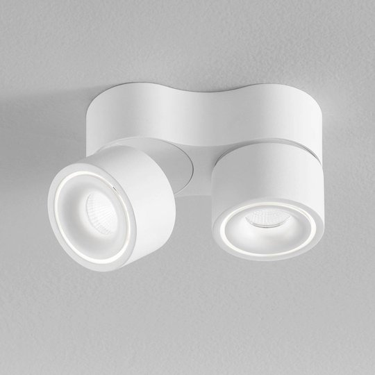 Egger Clippo S Duo LED-takspotlight, vit, 3 000 K