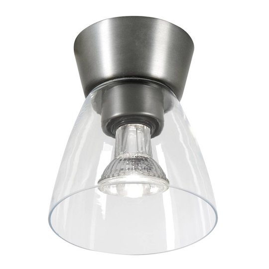 LED-taklampa Bizzo klarglas oxidgrå
