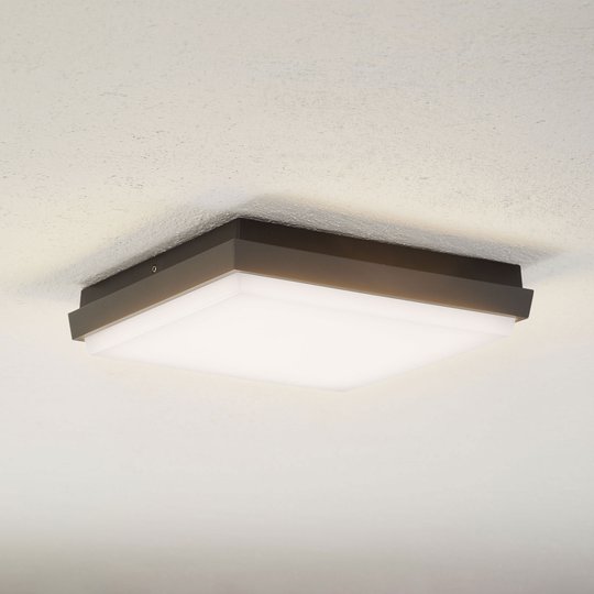 Lucande Amra LED-utomhustaklampa, kantig, 24 cm
