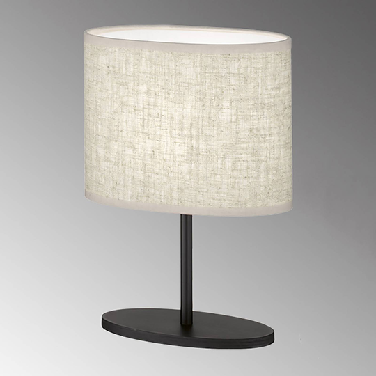 Bordslampa Momo med tygskärm, svart/sand