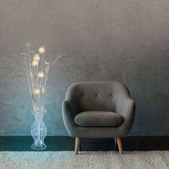 LED-golvlampa Anton, RGB-färgförändring, vasoptik