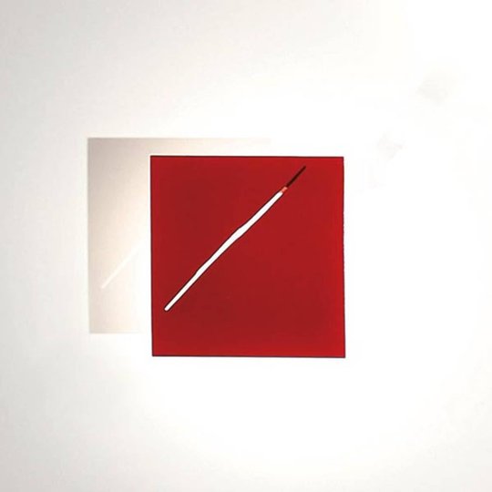 Designervägglampa Des.agn med LED-lampor, röd