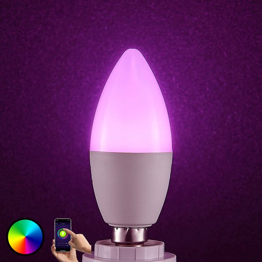 Lindby Smart LED-lampa WiFi E14 4,5 W, RGB