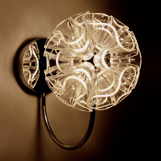 Kulformad LED-vägglampa Coral