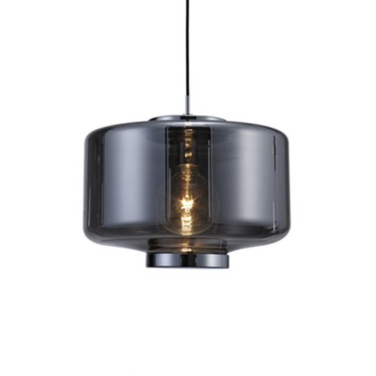 Pendellampa Jarras av glas Ø 40 cm, krom