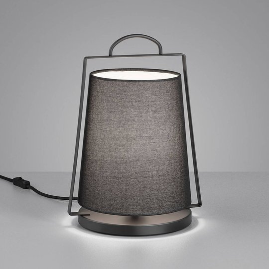 Helestra Uka bordslampa med tygskärm svart