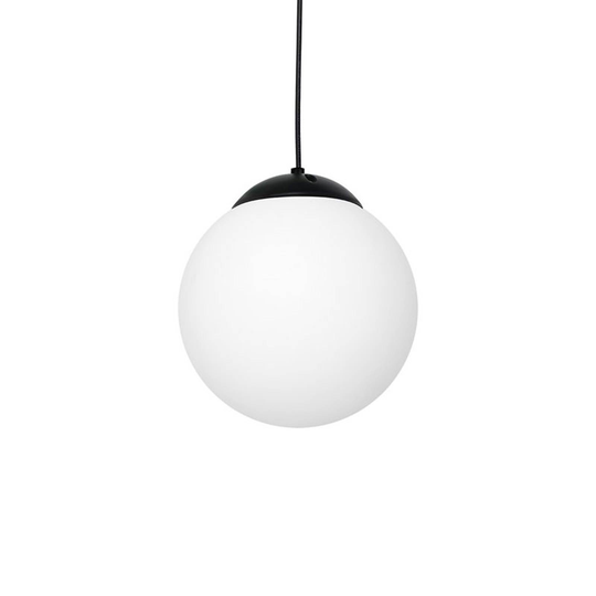 Hänglampa Lima, opalglas, svart, 1 lampa