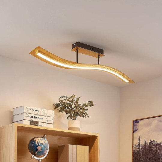 Lindby Larisa LED-taklampa med våg skärm