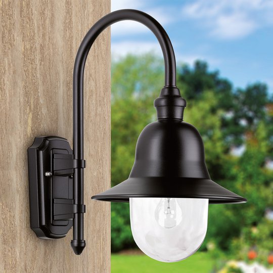 Utomhusvägglampa Nios i svart
