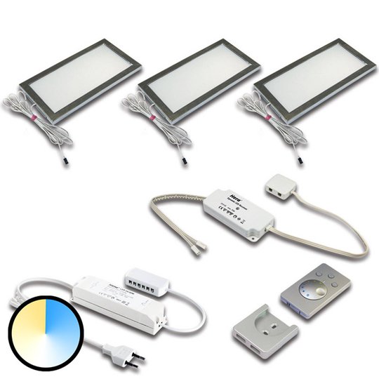 Bänklampa Dynamic LED Sky 3-set stål