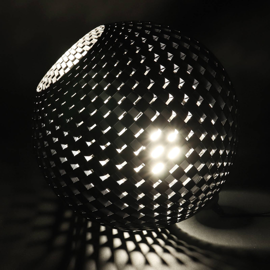 Bordslampa Flechtwerk, kula liggande, grafit