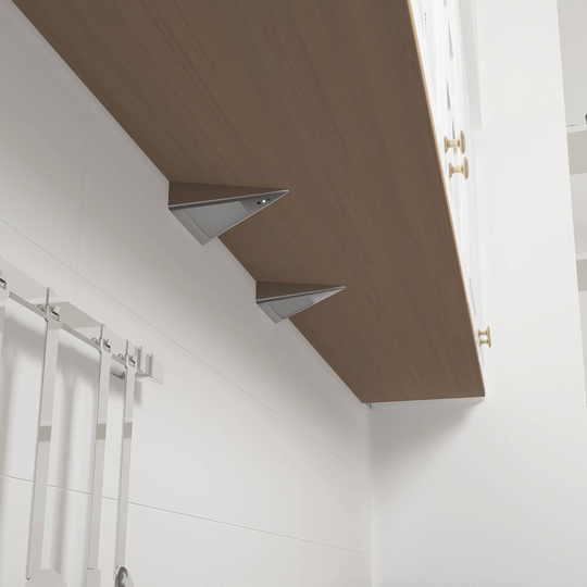 Prios Odia LED-bänklampa, stål, 2 lampor