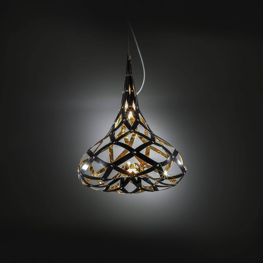 Slamp Supermorgana hänglampa, svart/guld