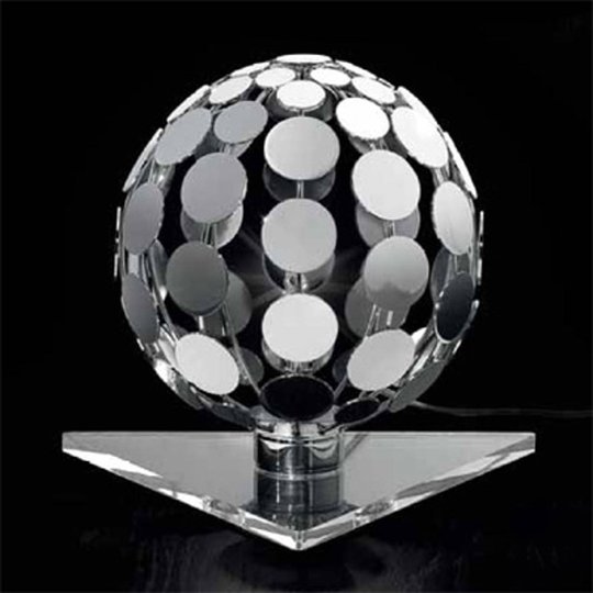 Bordslampa Sfera med genomskinlig fot, 10 cm