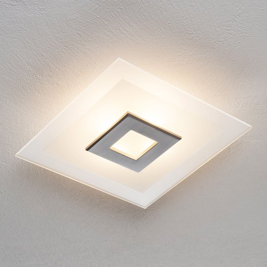 LED-taklampa Tian med glasskärm, 39 cm