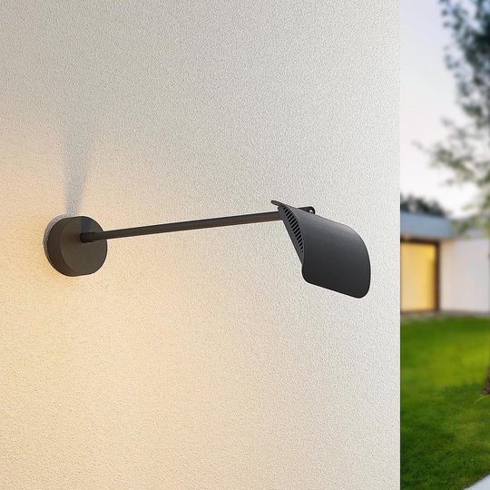 Arcchio Grayson LED-utomhusvägglampa, antracit