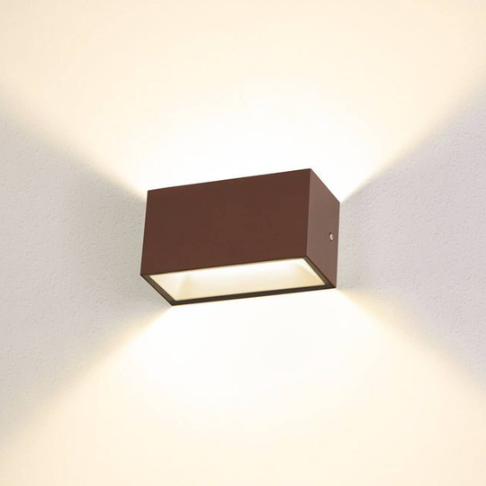 SLV Sitra LED-utomhusvägglampa up/down 20 cm rost