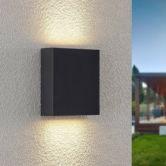 Lindby Ugar LED-utomhusvägglampa, 13 cm up/down
