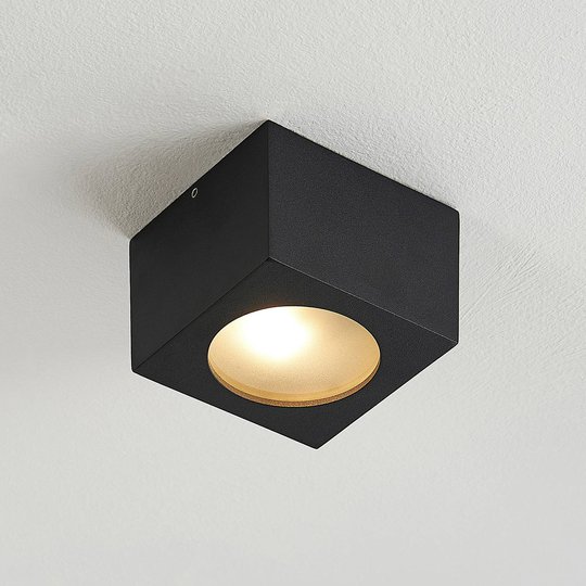 Arcchio Nieva downlight, G9, svart, kantig