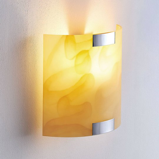 Quentin - LED-vägglampa, bärnstensfärgad