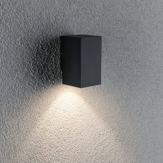 Paulmann Flame vägglampa 1 lampa 10,3 cm antracit