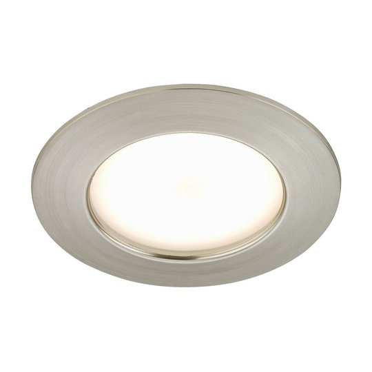 Ljusstark LED-inbyggnadslampa Elli, nickel matt