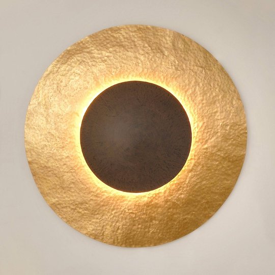 Vägglampa Satellite 2, guld-brun Ø 91 cm