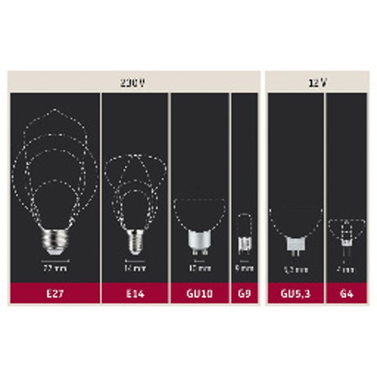 Paulmann LED-lampa E27 filament röd 1,3 W