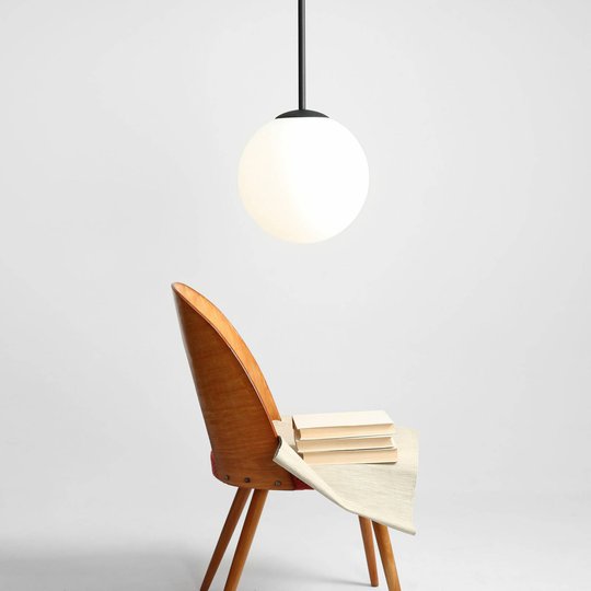 Pendellampa Bosso, 1 lampa, vit/svart