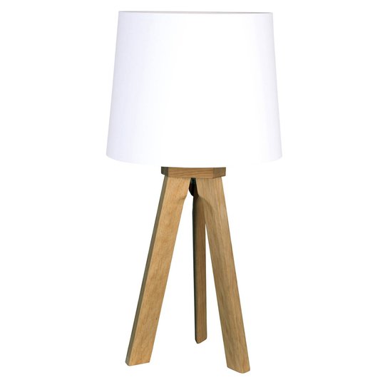 HerzBlut Tre bordslampa, oljat ekträ, 68 cm