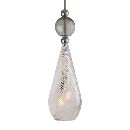 EBB & FLOW Smykke L silver crystal swirl rökgrå