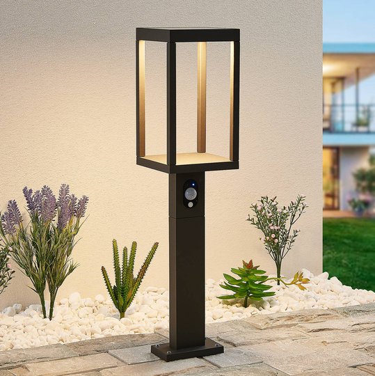Lucande Quimka LED-solcellssockellampa med sensor