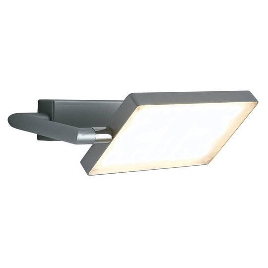 LED-vägglampa Book, grå