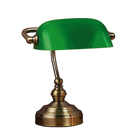 Bankers Bordslampa Grön 25cm