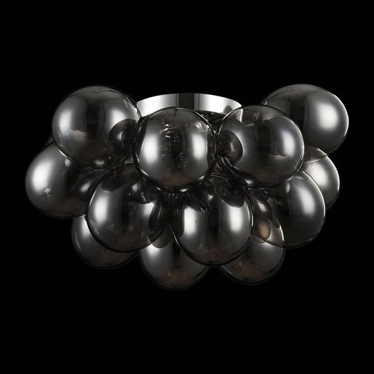 Maytoni Balbo taklampa glas nickel/rök